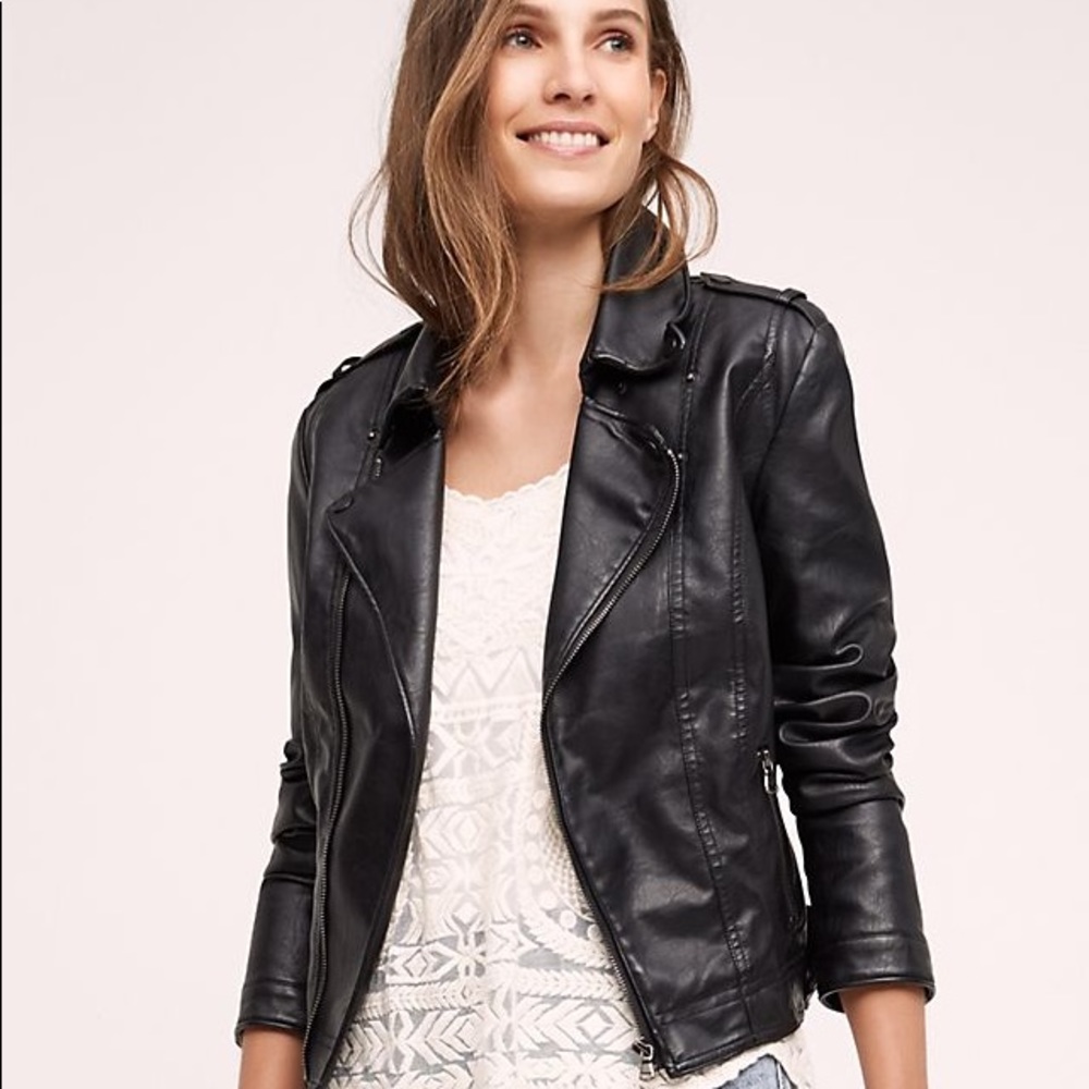 Black Vegan Leather Jacket